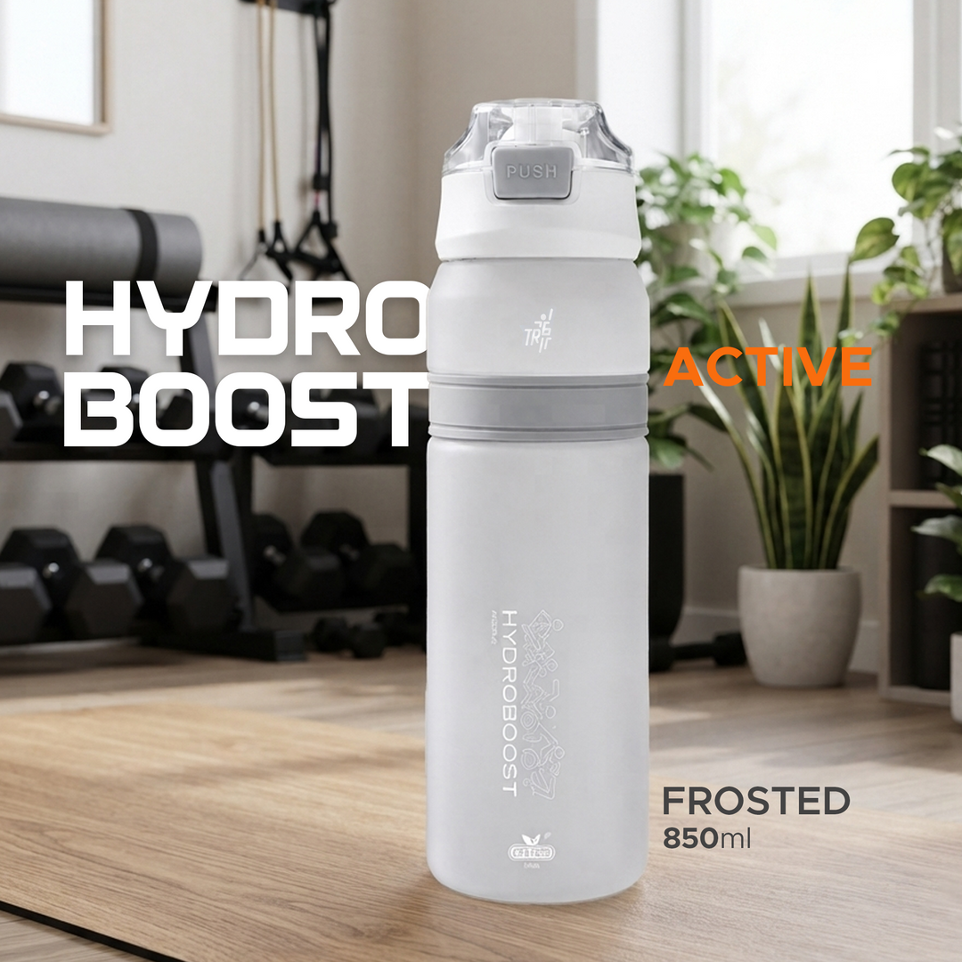 TR6 Hydra Boost Active Frosted Bottle BPA Free Tritan Sports Bottle with Secure Flip Lock Lid Leakproof, Durable & Stylish Ideal for Gym, Travel & Everyday Use 850ml
