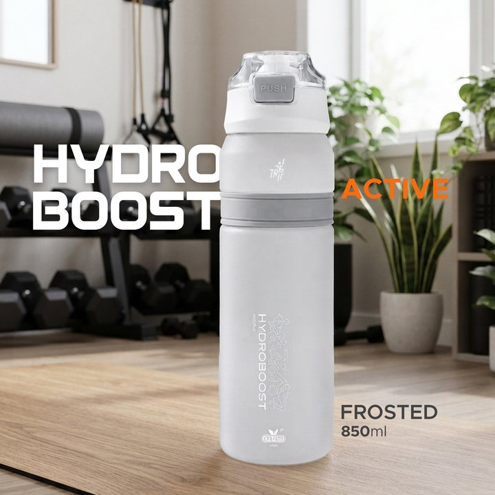 TR6 Hydra Boost Active Frosted Bottle BPA Free Tritan Sports Bottle with Secure Flip Lock Lid Leakproof, Durable & Stylish Ideal for Gym, Travel & Everyday Use 850ml