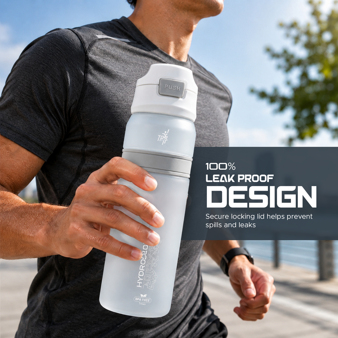 TR6 Hydra Boost Active Frosted Bottle BPA Free Tritan Sports Bottle with Secure Flip Lock Lid Leakproof, Durable & Stylish Ideal for Gym, Travel & Everyday Use 850ml