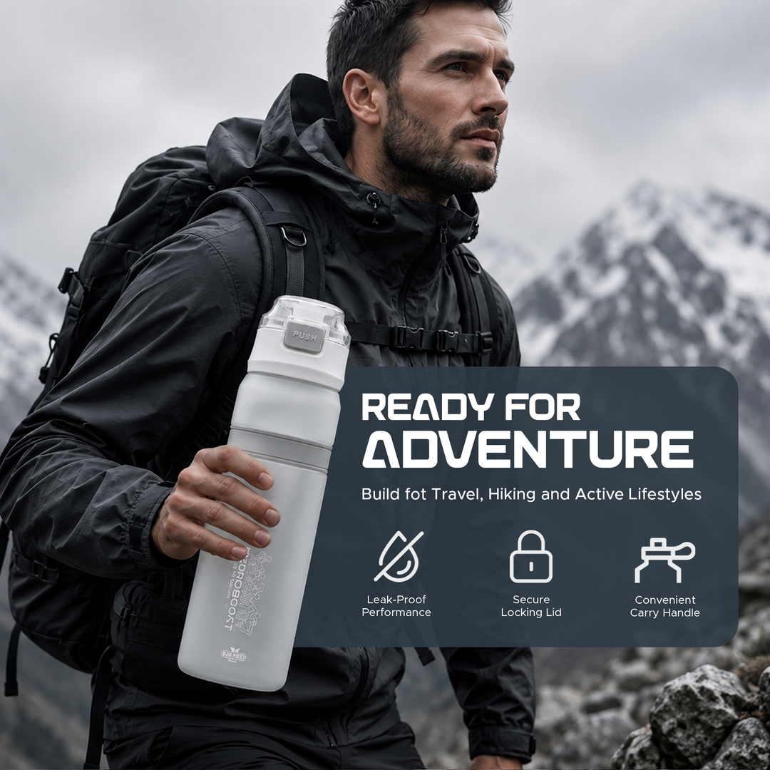 TR6 Hydra Boost Active Frosted Bottle BPA Free Tritan Sports Bottle with Secure Flip Lock Lid Leakproof, Durable & Stylish Ideal for Gym, Travel & Everyday Use 850ml