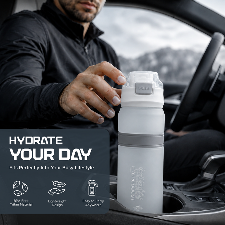TR6 Hydra Boost Active Frosted Bottle BPA Free Tritan Sports Bottle with Secure Flip Lock Lid Leakproof, Durable & Stylish Ideal for Gym, Travel & Everyday Use 850ml