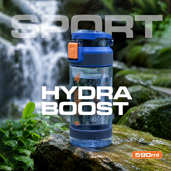 TR6 Sport Clear Gym Water Bottle 590ml BPA Free Leak Proof Flip Lock Lid Temp Resistance 10°C to 80°C Carry holder Hydration Bottle for Fitness Office Travel School & Daily use 580ml