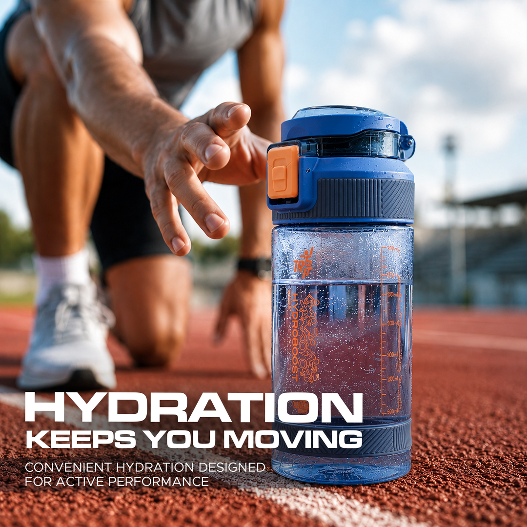 TR6 Sport Clear Gym Water Bottle 590ml BPA Free Leak Proof Flip Lock Lid Temp Resistance 10°C to 80°C Carry holder Hydration Bottle for Fitness Office Travel School & Daily use 580ml