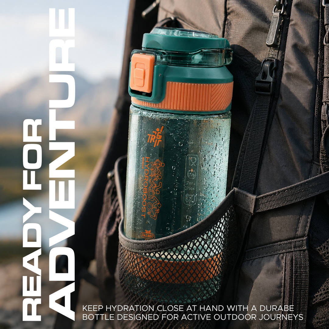 TR6 Sport Clear Gym Water Bottle 590ml BPA Free Leak Proof Flip Lock Lid Temp Resistance 10°C to 80°C Carry holder Hydration Bottle for Fitness Office Travel School & Daily use 580ml