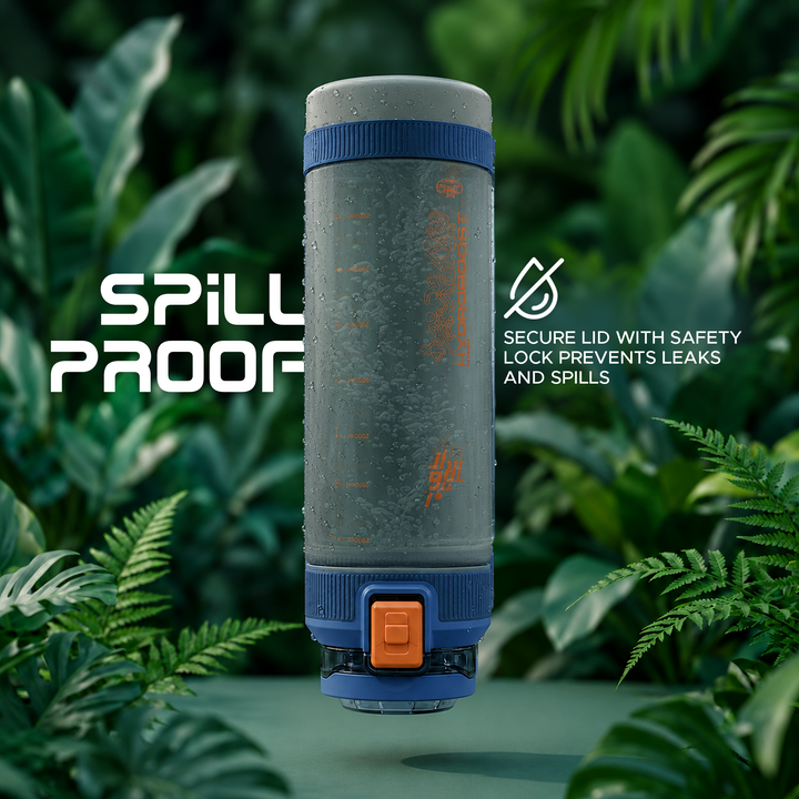 TR6 Sport Frosted Gym Water Bottle BPA Free Leak Proof with Measurement Markers Flip Lock Lid Durable Hydration Bottle for Fitness Office Travel Outdoor Wide Mouth for easy cleaning 790ml