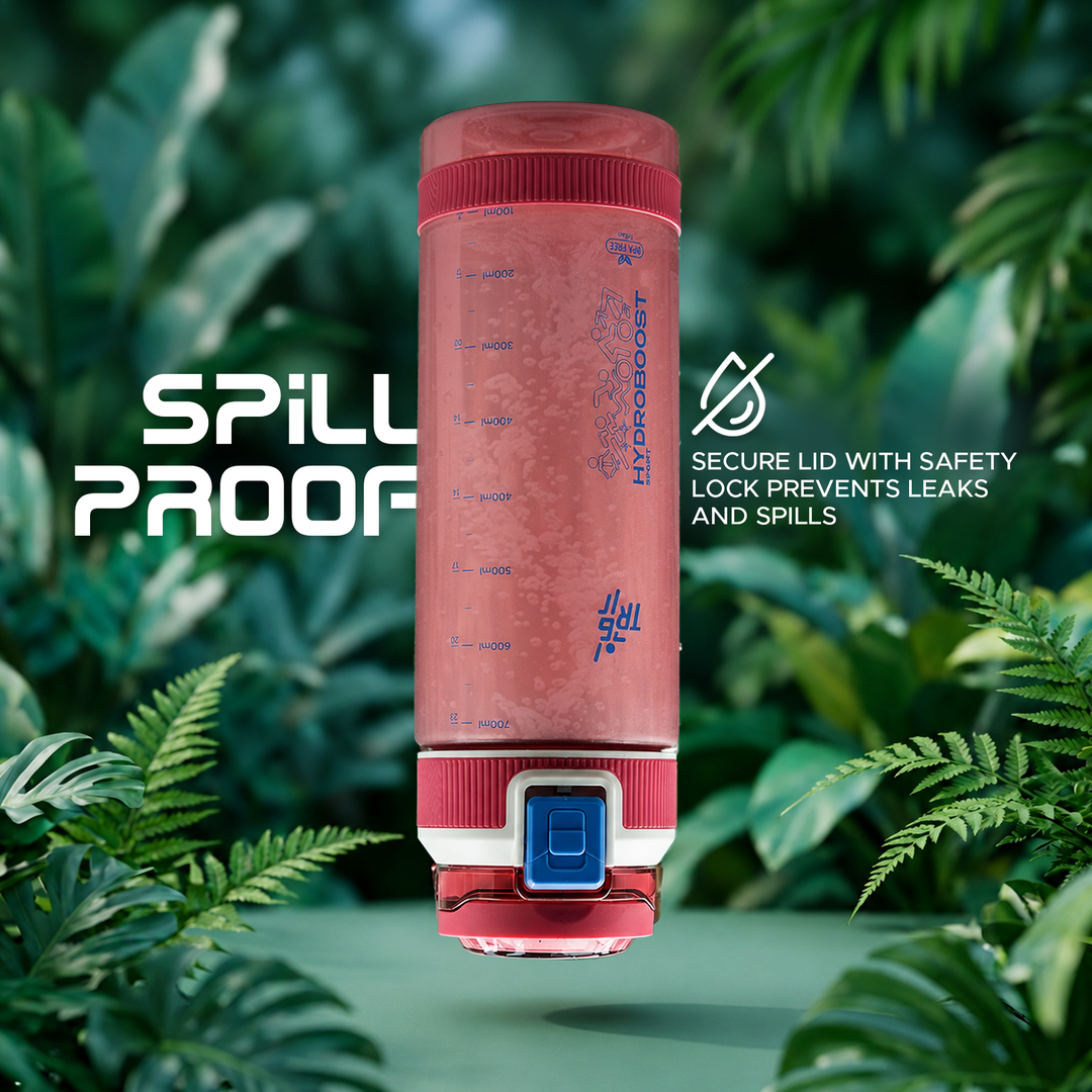 TR6 Sport Frosted Gym Water Bottle BPA Free Leak Proof with Measurement Markers Flip Lock Lid Durable Hydration Bottle for Fitness Office Travel Outdoor Wide Mouth for easy cleaning 790ml