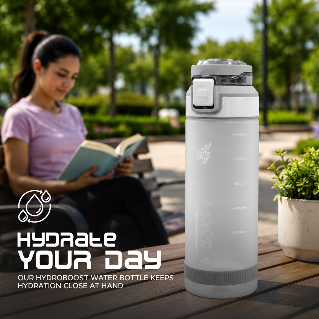 TR6 Sport Frosted Gym Water Bottle BPA Free Leak Proof with Measurement Markers Flip Lock Lid Durable Hydration Bottle for Fitness Office Travel Outdoor Wide Mouth for easy cleaning 790ml