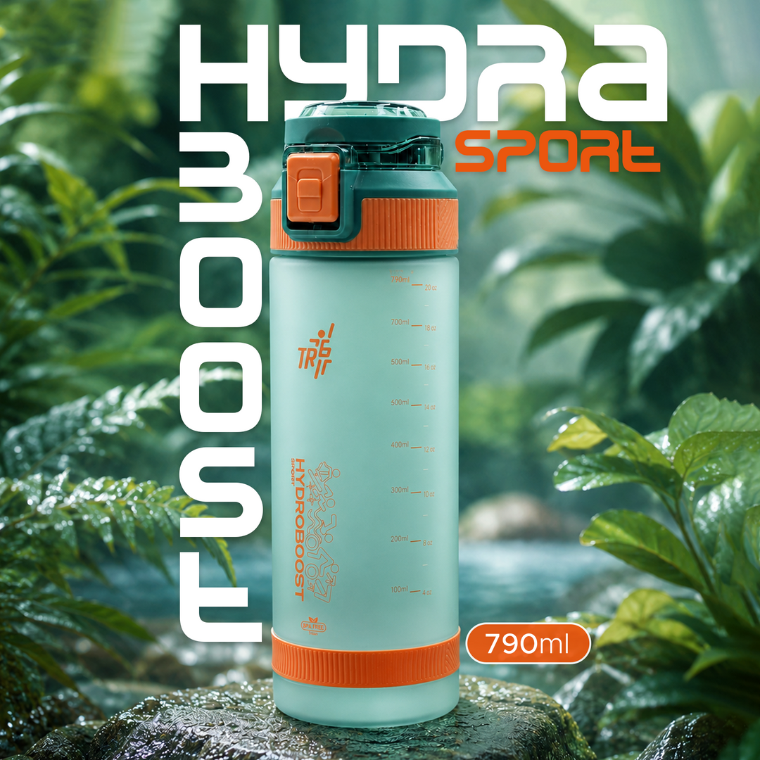 TR6 Sport Frosted Gym Water Bottle BPA Free Leak Proof with Measurement Markers Flip Lock Lid Durable Hydration Bottle for Fitness Office Travel Outdoor Wide Mouth for easy cleaning 790ml
