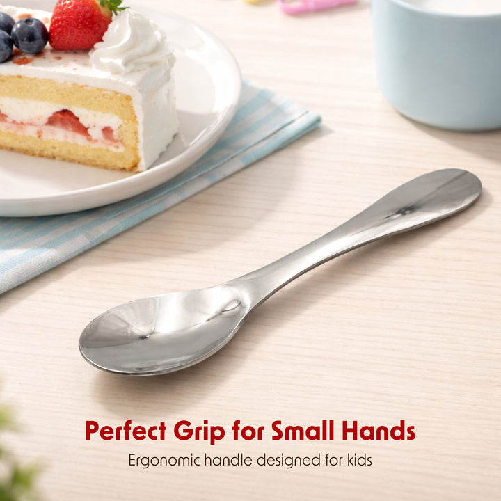 BERAM Tiny Bite Children’s Cutlery 18/10 Stainless Steel Flatware with Elegant Handles – Perfect Toddler Tableware
