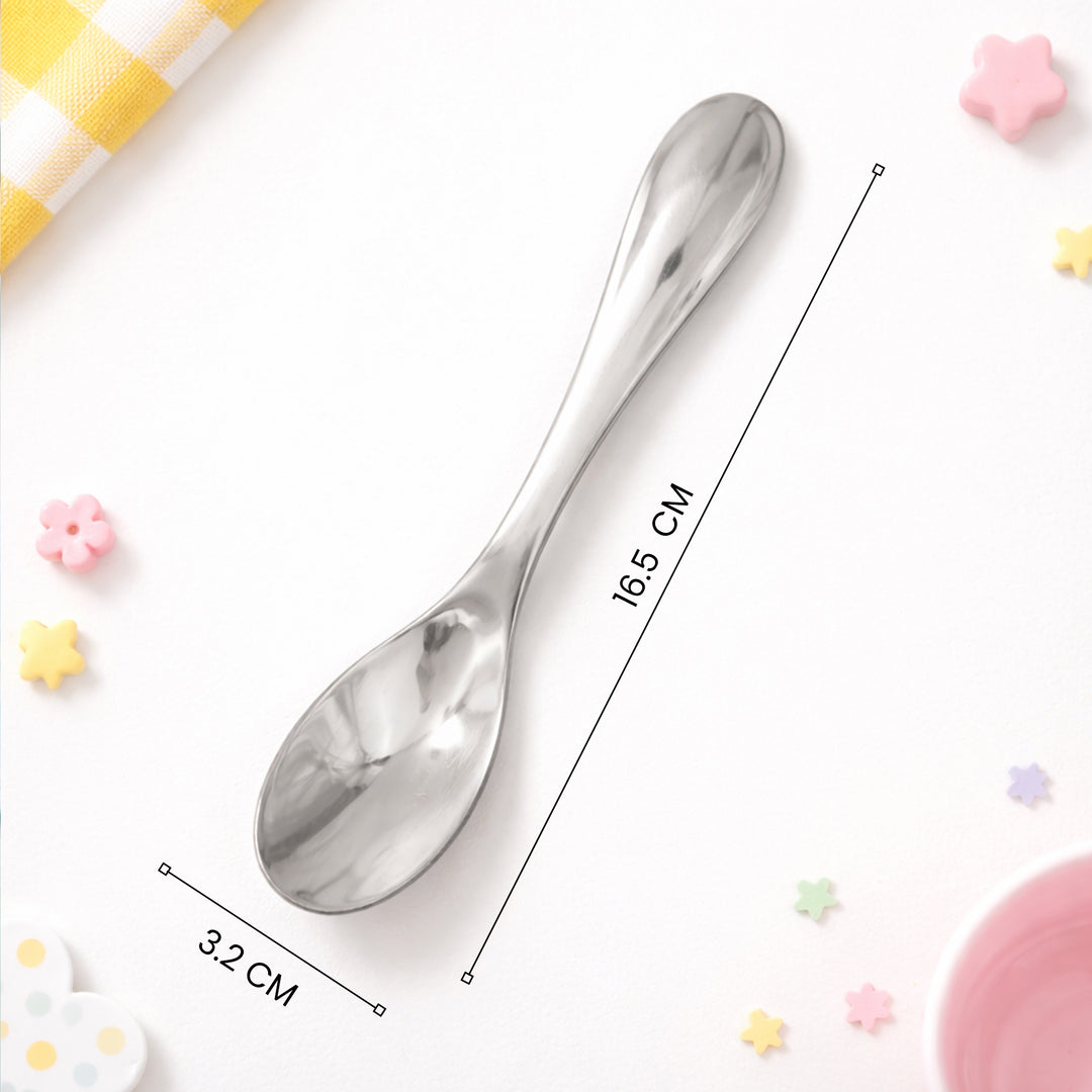 BERAM Tiny Bite Children’s Cutlery 18/10 Stainless Steel Flatware with Elegant Handles – Perfect Toddler Tableware