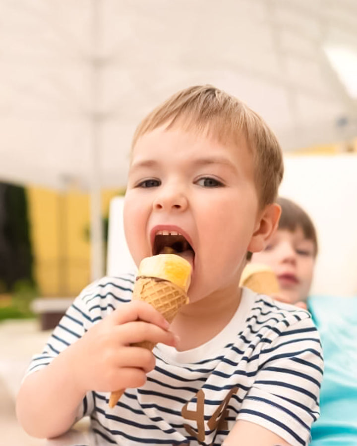 Playtive Ice Cream Play Set for Kids | 14-Piece Toy Set for Creative Role Play | Colorful Pretend Ice Cream Cones, Popsicles, Scoops & Utensils | Safe BPA-Free Plastic | Ideal Gift for Toddlers Ages 2+ | TÜV & GS Certified | Early Learning Toy
