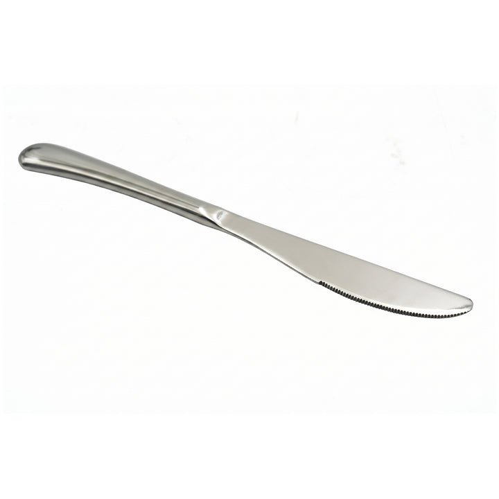 BERAM Stainless Edge Cutlery – Premium 18/10 Stainless Steel Flatware with Elegant Silver Non-Slip Handles – Durable Kitchen Utensils for Home & Restaurants