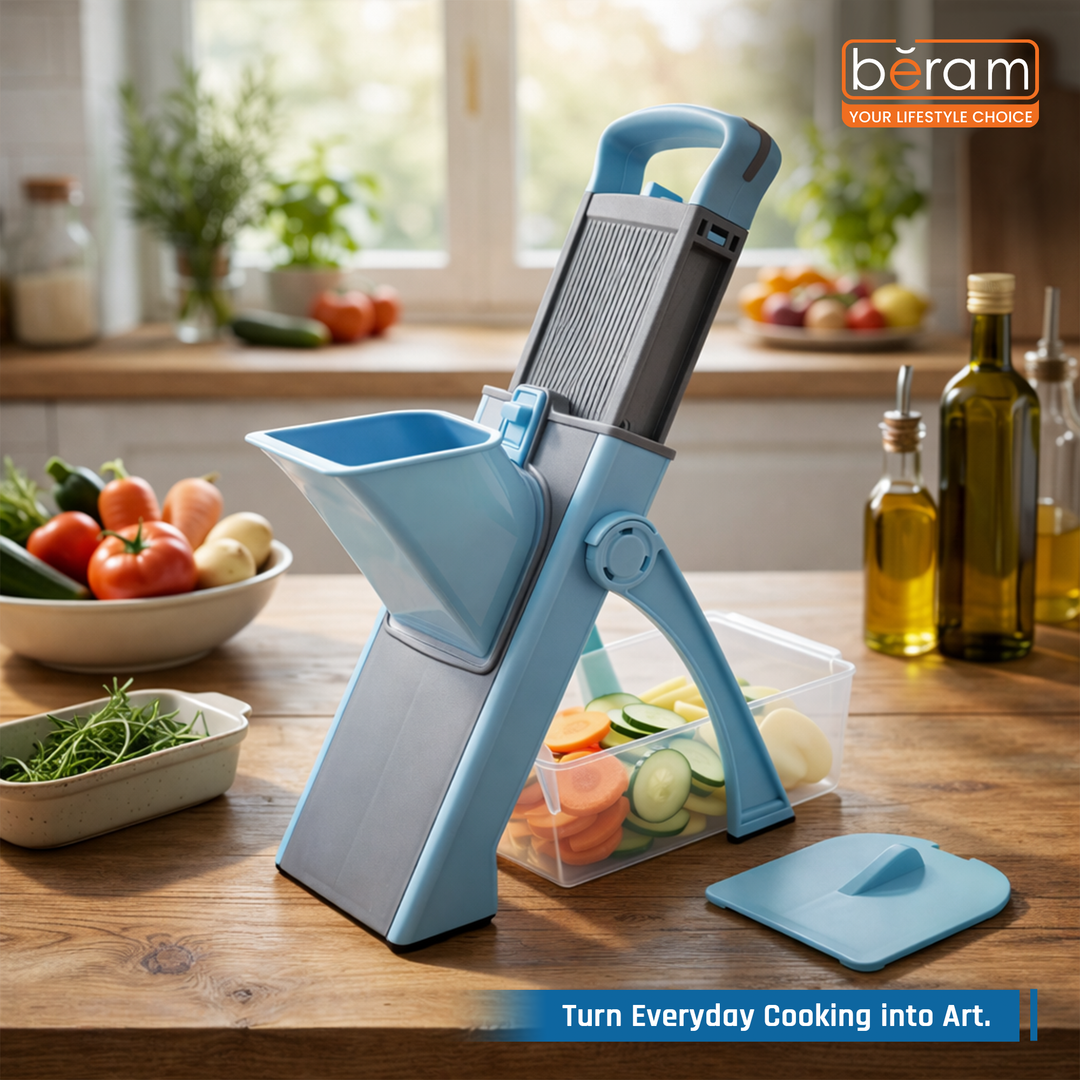 BERAM Manual Vegetable Cutter Slicer & Chopper Multipurpose Mandoline Slicer for Onion Potato all over vegetable Salad & Food Prep Kitchen Tools & Gadgets Home & Kitchen Accessories