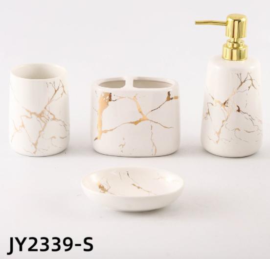 Marble Gold and White Round Tip liquid dispenser
