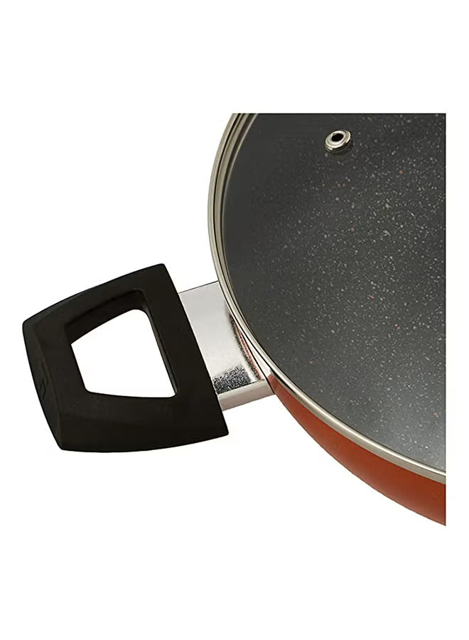 3-Piece Colored Cookware Set with Glass Lids – Premium Stainless Steel & Forged Aluminium, Non-Stick Coating, Ergonomic Bakelite Handles, Even Heat Distribution, Durable & Rust-Resistant Kitchen Pots