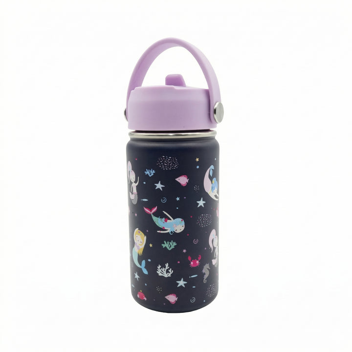 Beram Stainless Steel Thermal Water Bottle 12oz 500ml Smart Water Bottle Aqua Flask Travel Flask for Hot Water Thermos Flask Harmonica Bottle