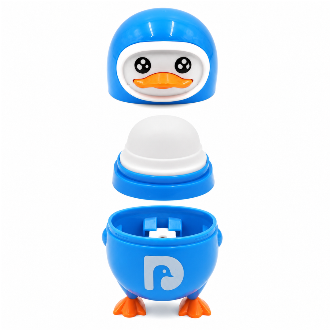 Penguin Pencil Sharpener with Eraser, 2-in-1 Cute Penguin-Shaped Pencil Sharpener, Built-In Pencil Shavings Container, Compact Stationery Sharpener for Students, School, Office & Drawing