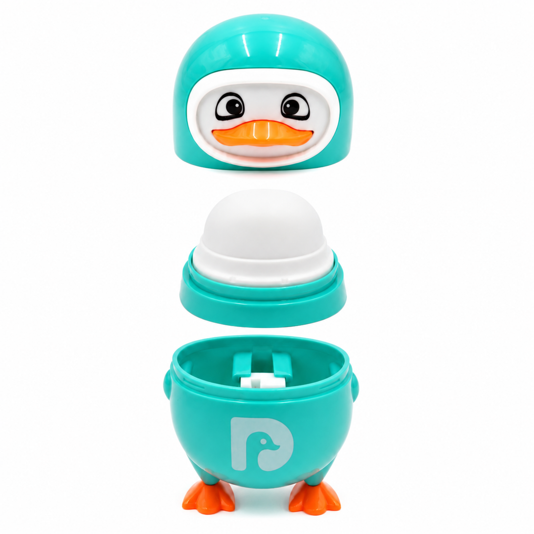 Penguin Pencil Sharpener with Eraser, 2-in-1 Cute Penguin-Shaped Pencil Sharpener, Built-In Pencil Shavings Container, Compact Stationery Sharpener for Students, School, Office & Drawing