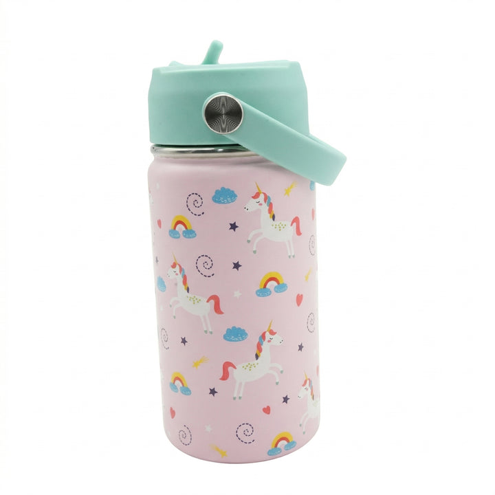 Beram Stainless Steel Thermal Water Bottle 12oz 500ml Smart Water Bottle Aqua Flask Travel Flask for Hot Water Thermos Flask Harmonica Bottle