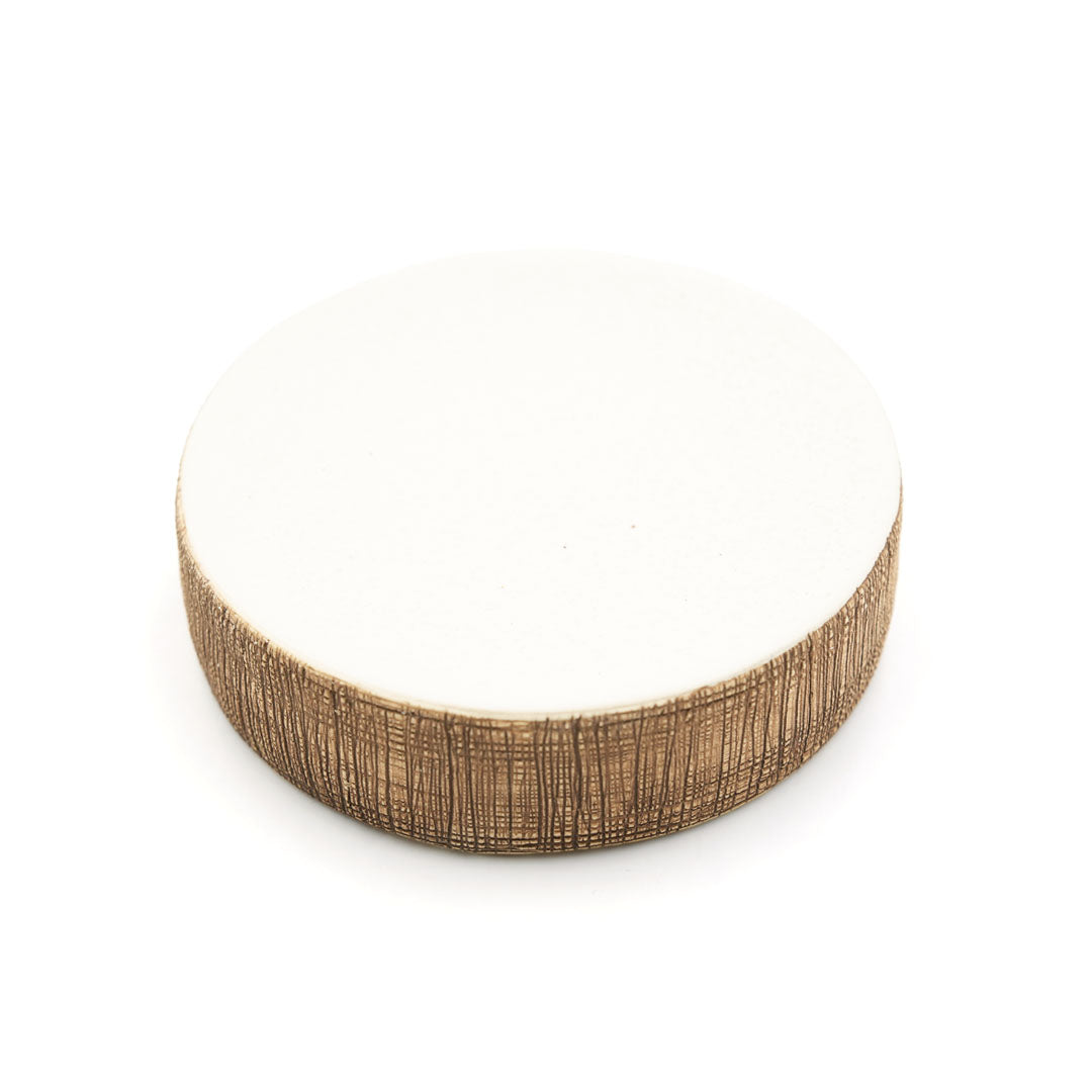 Beram 4PCS Ceramic Bathroom Accessory Set, White &  Brown Textured Set with Lotion Dispenser, Toothbrush Holder, Tumbler, and Soap Dish, Modern Bathroom Countertop Organizer (4PCS Set)