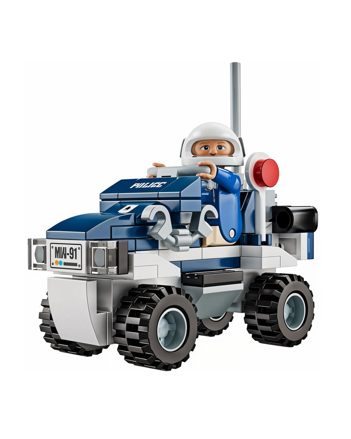 Playtive Clippys Police Quadbike Building Set – 79-Piece Construction Kit with Police Officer Minifigure, Compatible with Major Brick Brands, TÜV Rheinland Certified, Ages 5+, Encourages Creative Play and Motor Skills Development