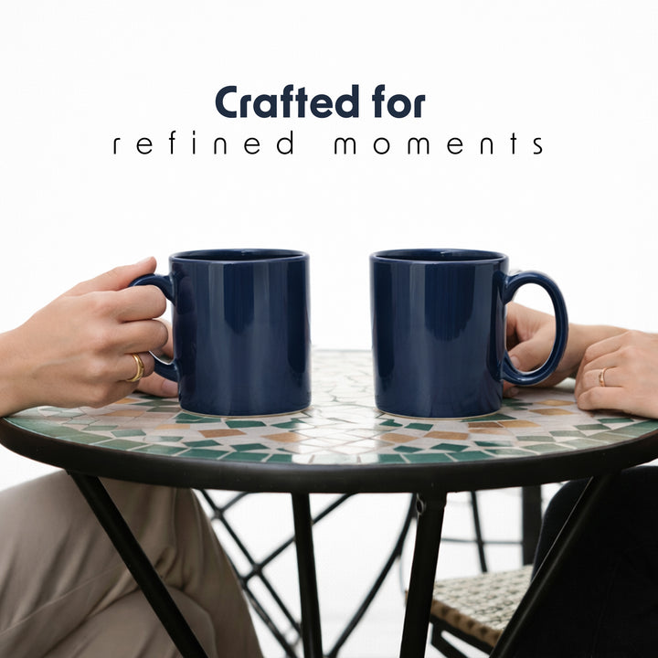 RAK Blue Ceramic Mug 330ml Modern Glossy Finish Durable Ceramic Coffee and Teacup Microwave and Dishwasher Safe for Home and Office Kitchen Use
