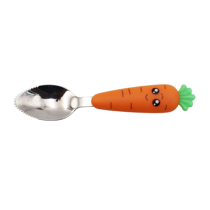 BERAM Rabbit Rapier Children’s Cutlery Set – 18/10 Stainless Steel Flatware with Cute Carrot Design Handles – Compact Size Tableware Set for Toddlers and Kids