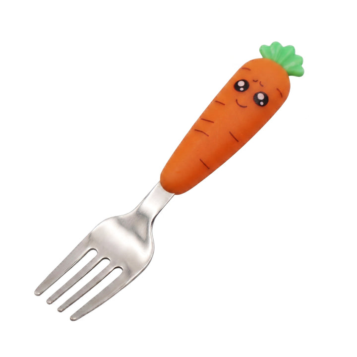 BERAM Rabbit Rapier Children’s Cutlery Set – 18/10 Stainless Steel Flatware with Cute Carrot Design Handles – Compact Size Tableware Set for Toddlers and Kids