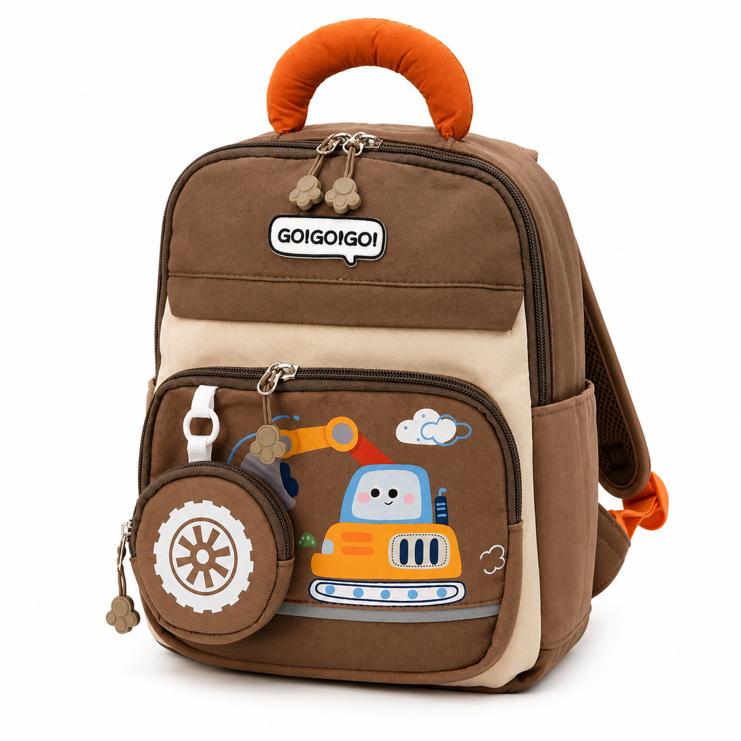 Cute Cartoon School Backpack with Mini Zip Pouch, Lightweight Student Book Bag, Multi Pocket School Backpack with Adjustable Shoulder Straps, Large Capacity Backpack for School & Daily Use