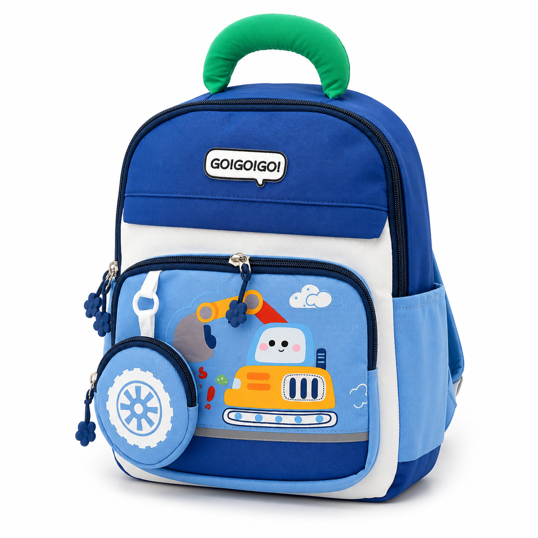 Cute Cartoon School Backpack with Mini Zip Pouch, Lightweight Student Book Bag, Multi Pocket School Backpack with Adjustable Shoulder Straps, Large Capacity Backpack for School & Daily Use