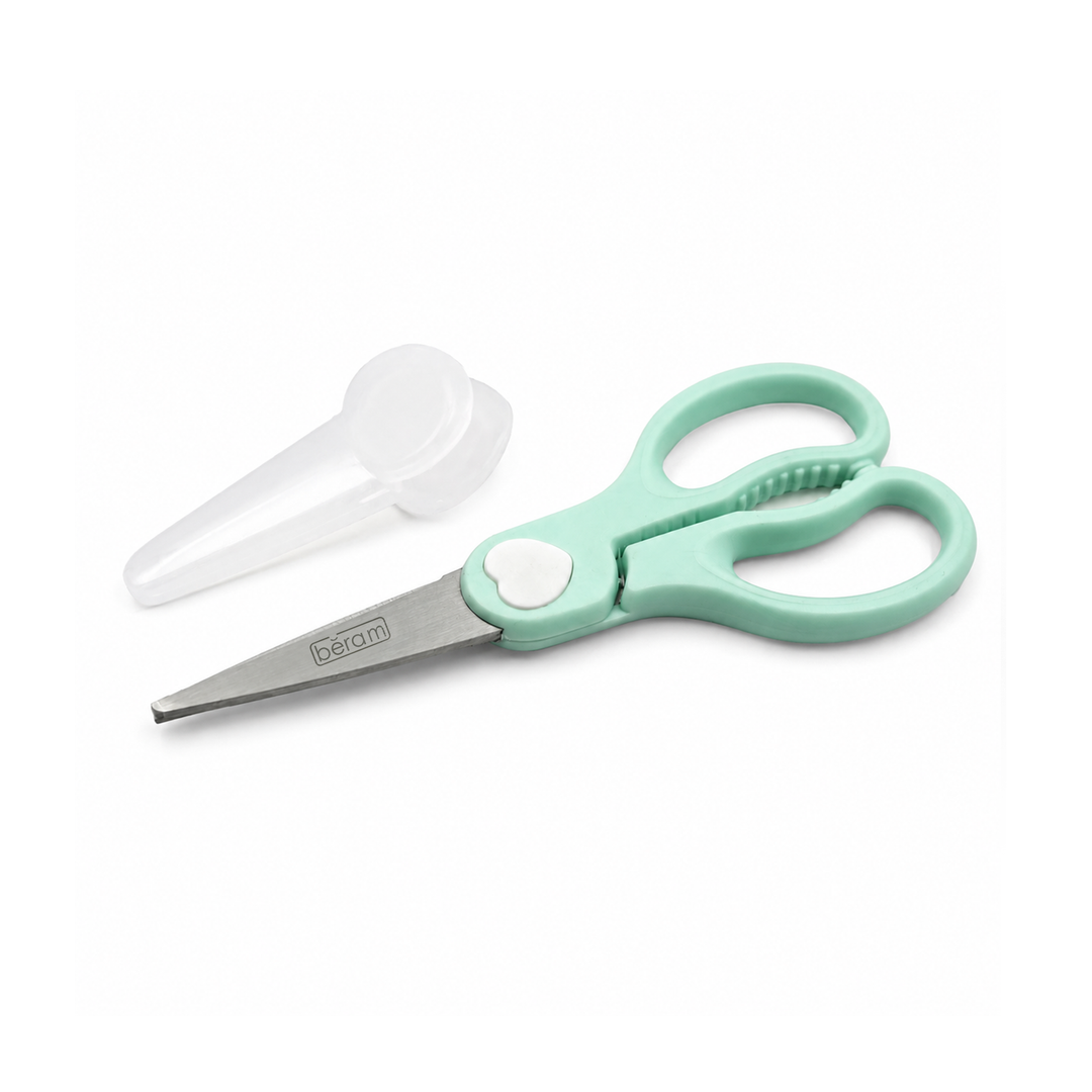 BERAM 6.5 Inch Heavy Duty Multipurpose Scissors for Kitchen and Office Sharp 2CR13 Stainless Steel Blades with Ergonomic Blue PP Handle and Safety Cap for Home Office Kitchen Use