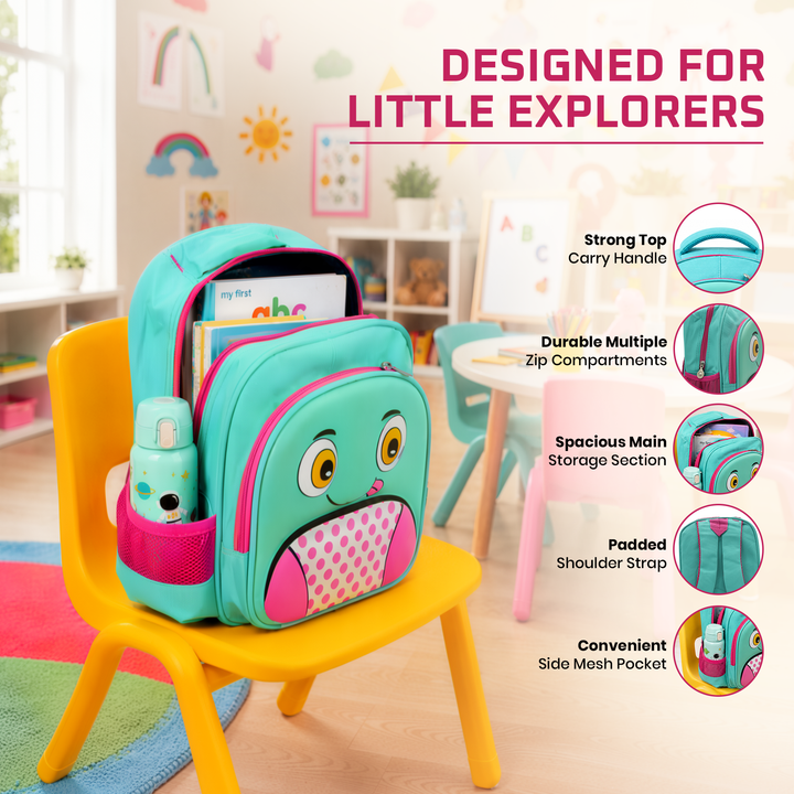 School Backpack Lightweight Large Capacity Multi Pocket Bookbag Adjustable Padded Shoulder Straps Water Resistant Everyday Backpack Study Travel Outdoor Activities Daily Use