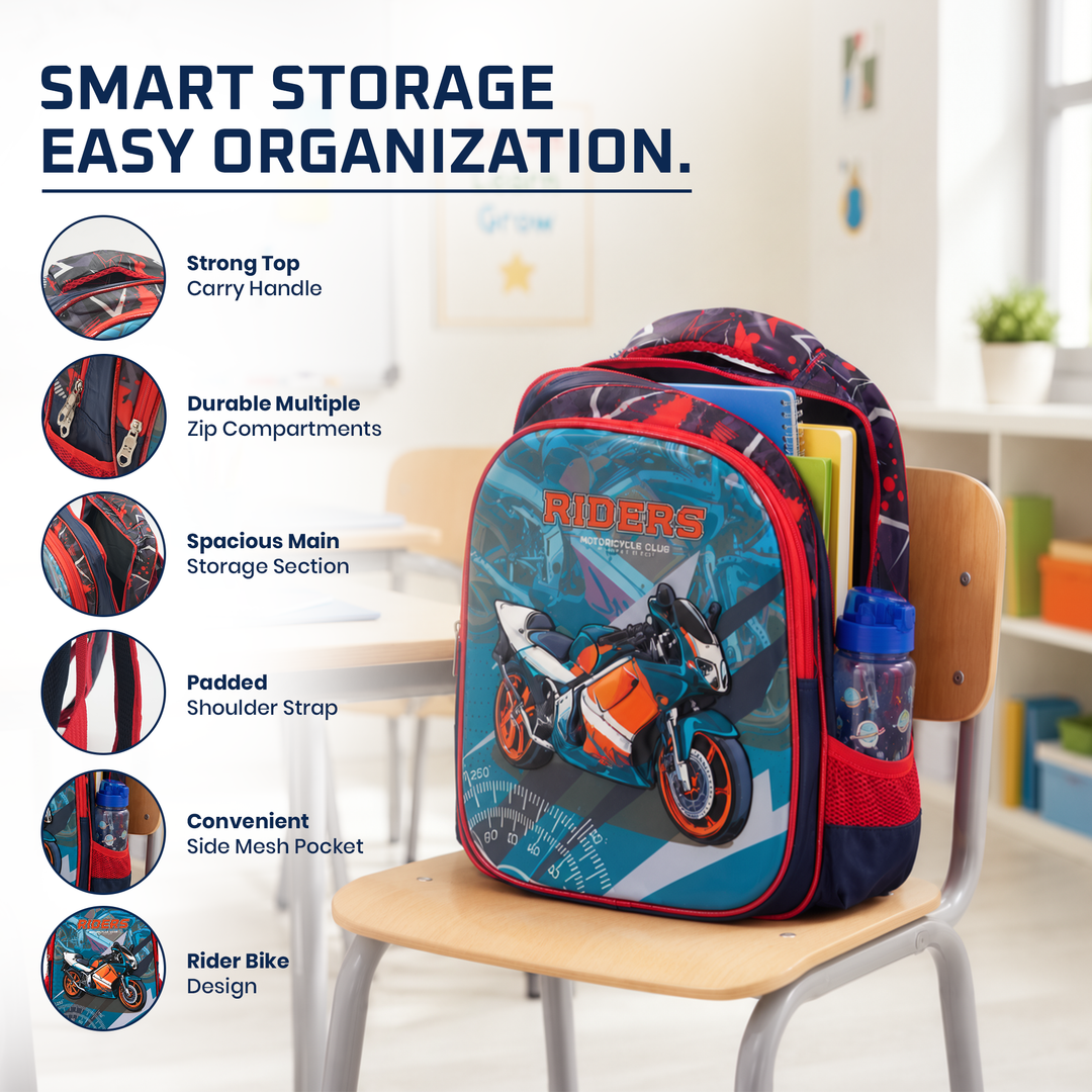 Vehicle Theme School Backpack, Large Capacity Lightweight Durable School Bag with Multiple Compartments, Side Bottle Pockets, Student Backpack for School, Travel & Everyday Use