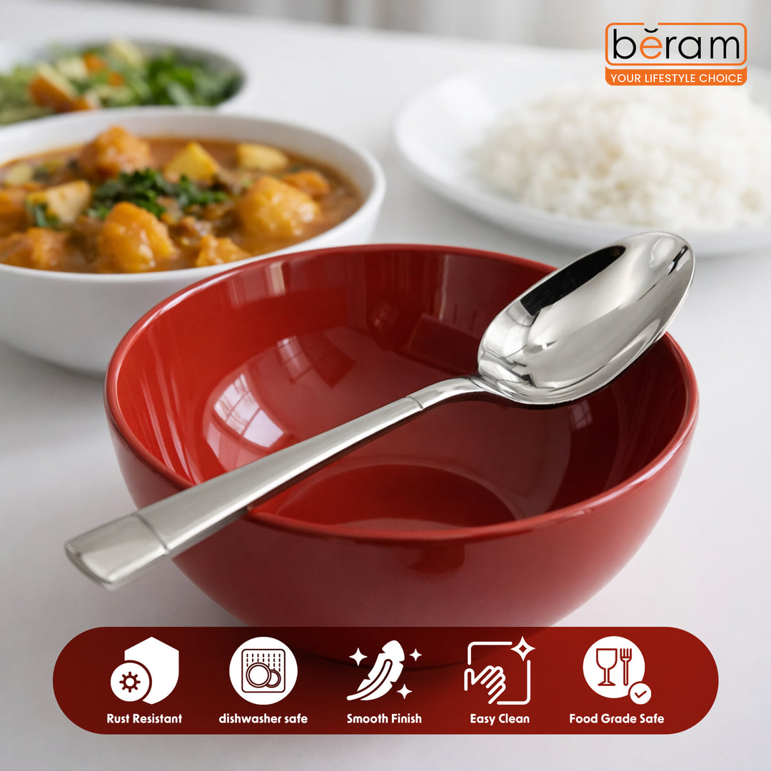 BERAM Silver Savour Cutlery Set  Elegant Stainless Steel, 18/10 Grade Kitchen Utensils Set, Tableware Set for Home, Restaurants
