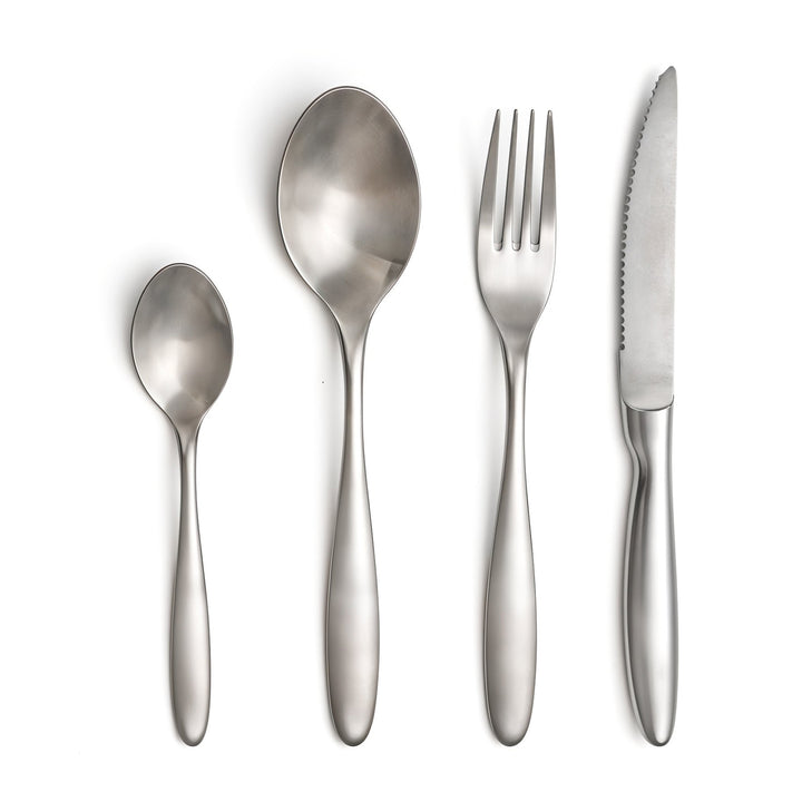 BERAM Silver Shine Steel Cutlery Set, Stainless Steel Flatware Set, 18/10 Grade, Kitchen Utensils Set, Tableware Set For Home, Restaurants, Hotels and More