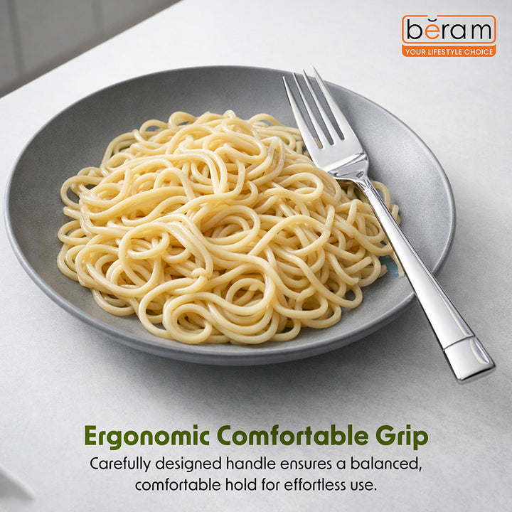 BERAM Silver Savour Cutlery Elegant Stainless Steel, 18/10 Grade Kitchen Utensils Set, Tableware Set for Home, Restaurants and More