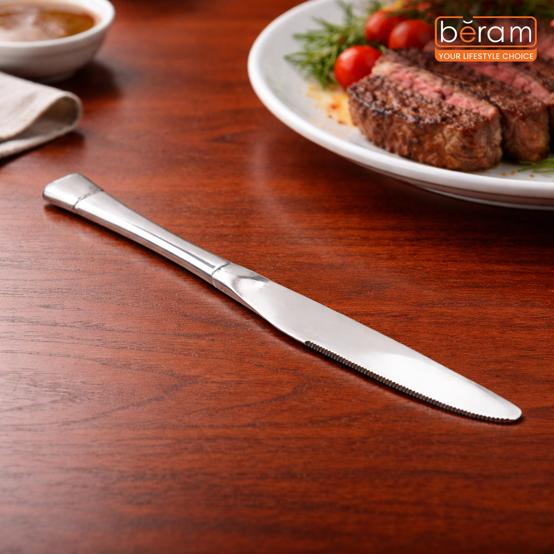 BERAM Silver Savour Cutlery Elegant Stainless Steel, 18/10 Grade Kitchen Utensils Set, Tableware Set for Home, Restaurants and More
