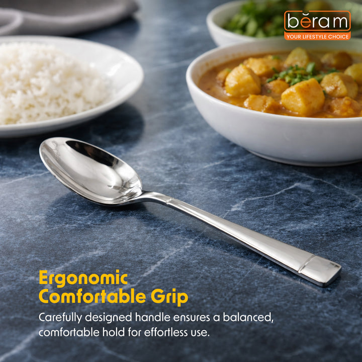 BERAM Silver Savour Cutlery Elegant Stainless Steel, 18/10 Grade Kitchen Utensils Set, Tableware Set for Home, Restaurants and More