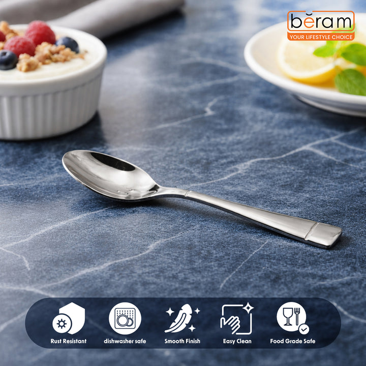 BERAM Silver Savour Cutlery Elegant Stainless Steel, 18/10 Grade Kitchen Utensils Set, Tableware Set for Home, Restaurants and More