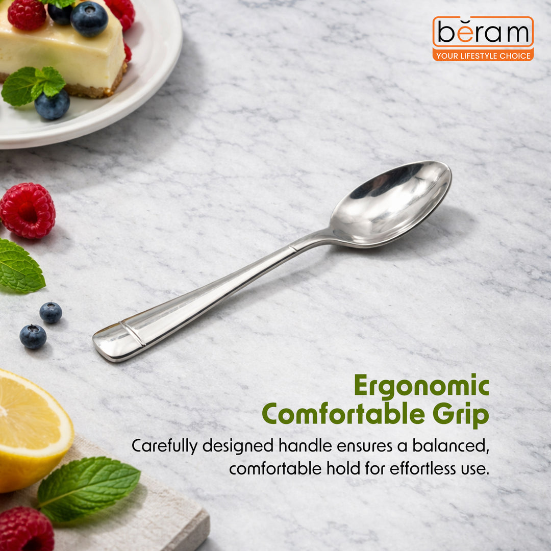 BERAM Silver Savour Cutlery Elegant Stainless Steel, 18/10 Grade Kitchen Utensils Set, Tableware Set for Home, Restaurants and More