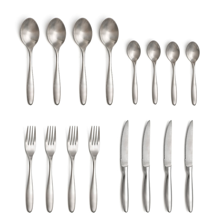BERAM Silver Shine Steel Cutlery Set, Stainless Steel Flatware Set, 18/10 Grade, Kitchen Utensils Set, Tableware Set For Home, Restaurants, Hotels and More