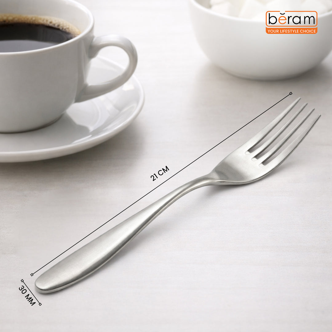 BERAM Silver Shine Steel Cutlery 18/10 Stainless Steel Flatware Polished Silver Tableware for Home, Restaurants & Hotels – Premium Kitchen Utensils Set