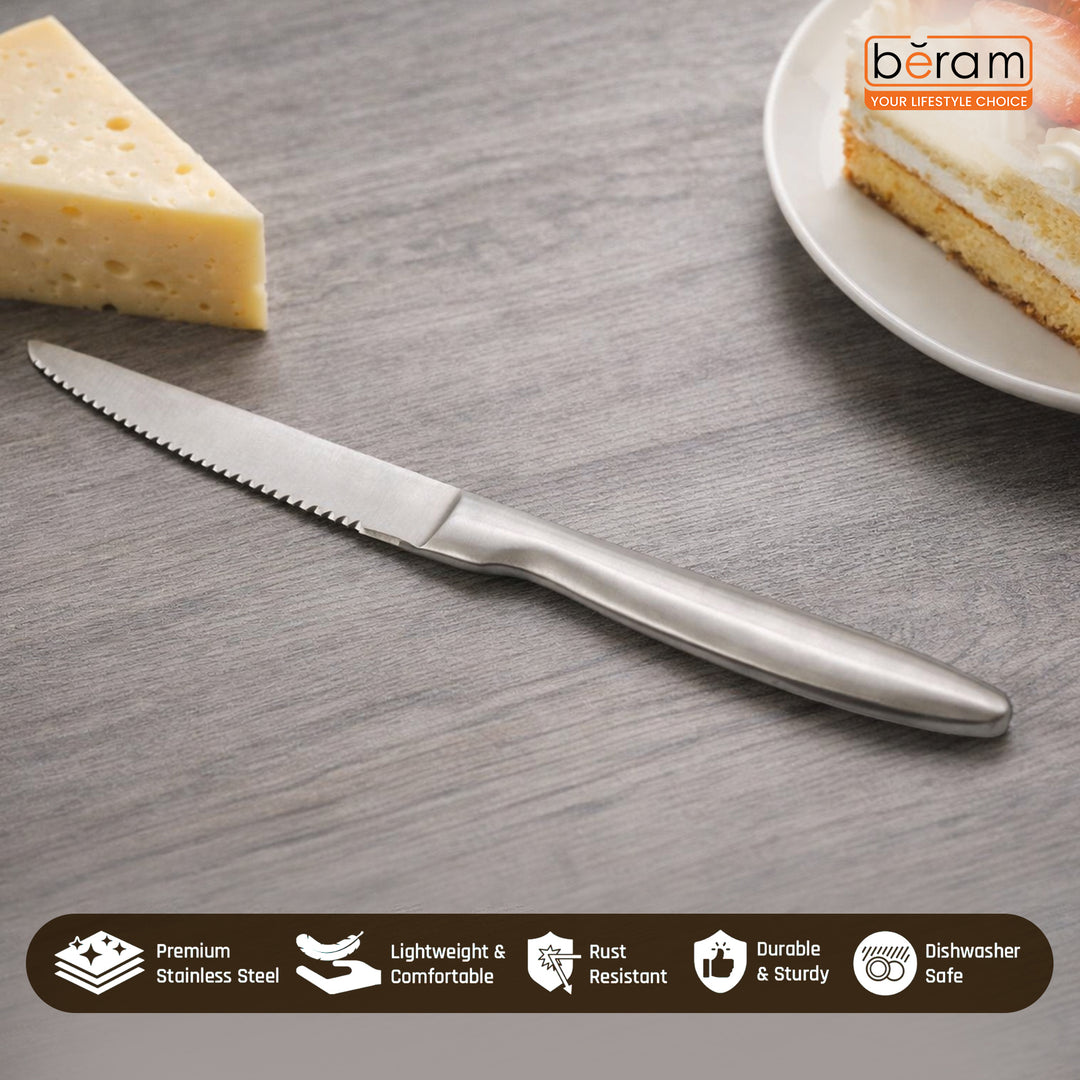 BERAM Silver Shine Steel Cutlery 18/10 Stainless Steel Flatware Polished Silver Tableware for Home, Restaurants & Hotels – Premium Kitchen Utensils Set