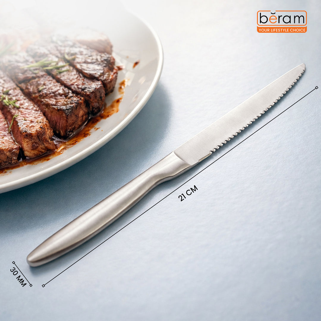 BERAM Silver Shine Steel Cutlery 18/10 Stainless Steel Flatware Polished Silver Tableware for Home, Restaurants & Hotels – Premium Kitchen Utensils Set