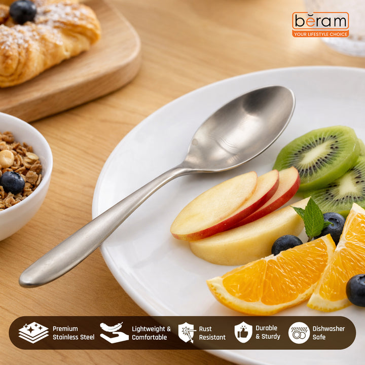 BERAM Silver Shine Steel Cutlery 18/10 Stainless Steel Flatware Polished Silver Tableware for Home, Restaurants & Hotels – Premium Kitchen Utensils Set