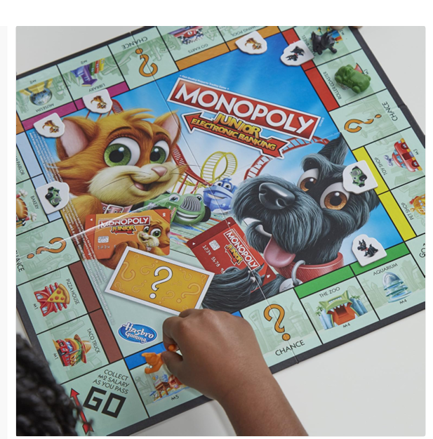 Hasbro Monopoly Electronic Banking Board Game with Cashless Digital Bank Cards and Electronic Banking Unit Fast Gameplay Strategy Property Trading Family Board Game for Kids and Adults Ages 8+
