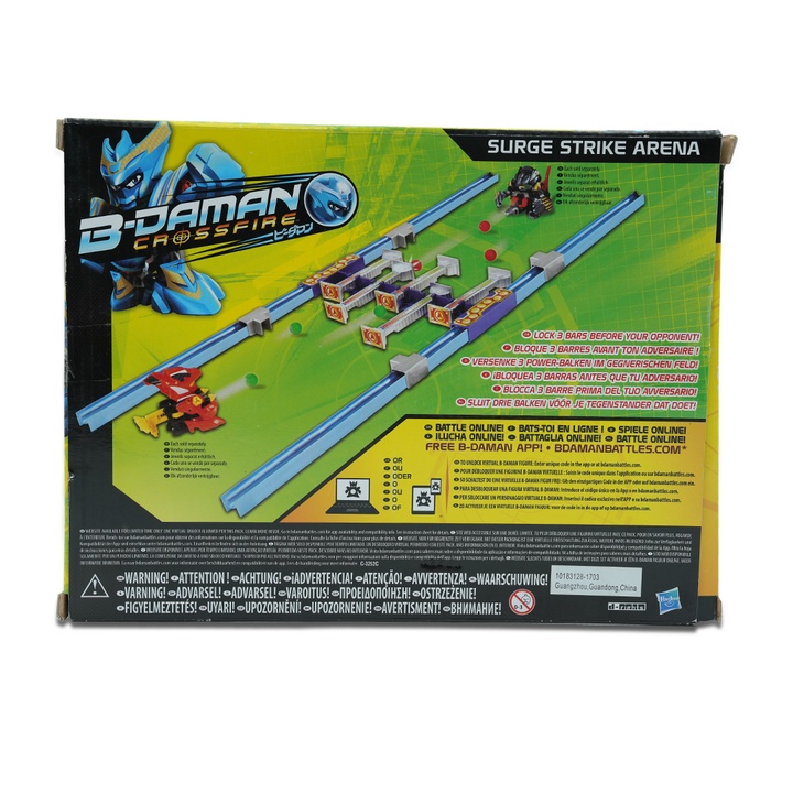 Hasbro B-Daman Crossfire Surge Strike Arena – High-Speed Target Battle Set for Kids 6+ | Competitive Action with Launch Rails, Targets & Marbles | Build Aim & Accuracy Skills | Includes Online Play Access | Customizable for Epic B-Daman Battles