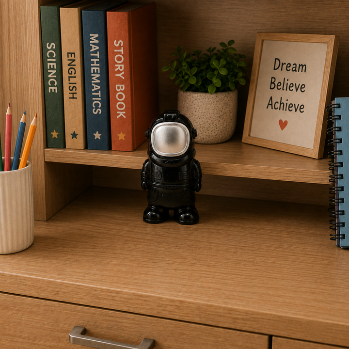 Space Pencil  Sharpener with Eraser, Cute Cartoon Manual Pencil Sharpener with Attractive Design, Novelty Desk Sharpener for School, Office, Home, Study and Everyday Use