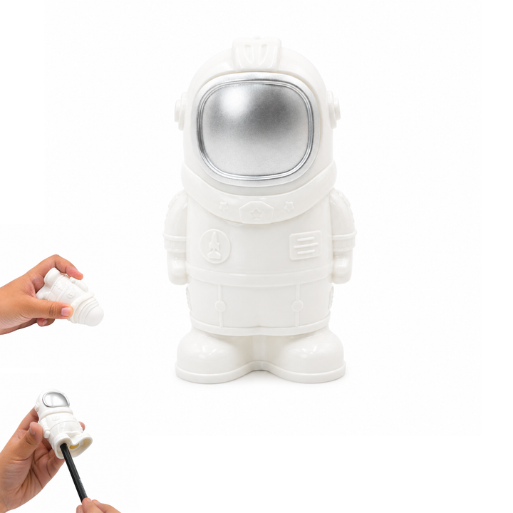 Space Pencil  Sharpener with Eraser, Cute Cartoon Manual Pencil Sharpener with Attractive Design, Novelty Desk Sharpener for School, Office, Home, Study and Everyday Use