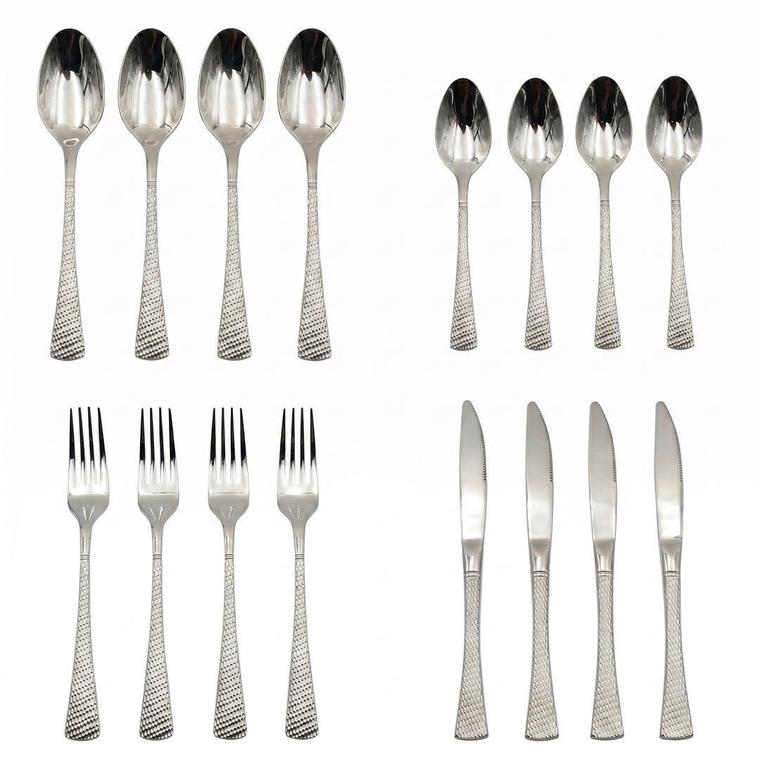 BERAM Sparkling Steel Mermaid Cutlery Set Stainless Steel, Flatware Set,18/10 Grade, Kitchen Utensils Set, Silverware with Engraved Handles Tableware Set For Home, Restaurants, Hotels